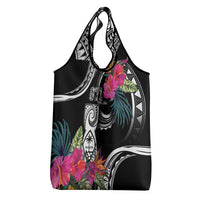 Hafa Adai Guam Grocery Bag Polynesian Tattoo Tropical Flowers LT05 - Polynesian Pride