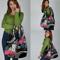 Hafa Adai Guam Grocery Bag Polynesian Tattoo Tropical Flowers LT05 - Polynesian Pride