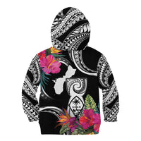 Hafa Adai Guam Kid Hoodie Polynesian Tattoo Tropical Flowers LT05 - Polynesian Pride
