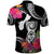 Hafa Adai Guam Polo Shirt Polynesian Tattoo Tropical Flowers