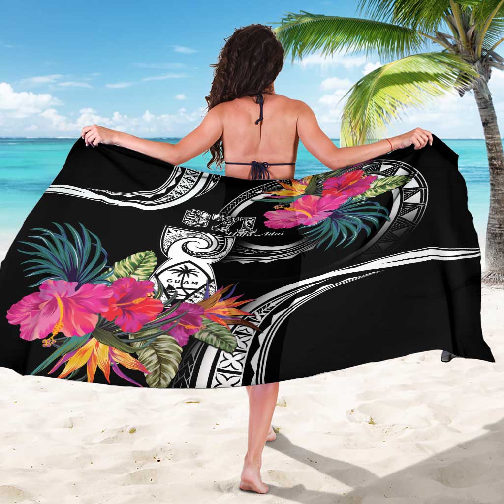 Hafa Adai Guam Sarong Polynesian Tattoo Tropical Flowers LT05 - Polynesian Pride