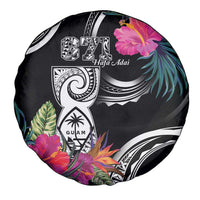Hafa Adai Guam Spare Tire Cover Polynesian Tattoo Tropical Flowers LT05 - Polynesian Pride