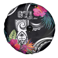 Hafa Adai Guam Spare Tire Cover Polynesian Tattoo Tropical Flowers LT05 - Polynesian Pride