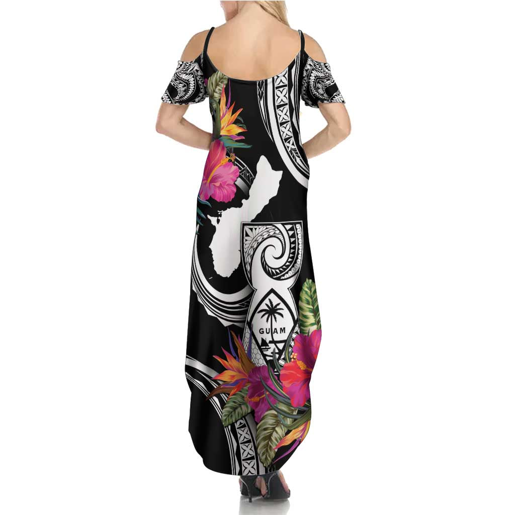 Hafa Adai Guam Summer Maxi Dress Polynesian Tattoo Tropical Flowers LT05 - Polynesian Pride