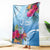 Hafa Adai Guam Blanket Tropical Flowers Blue Gradient