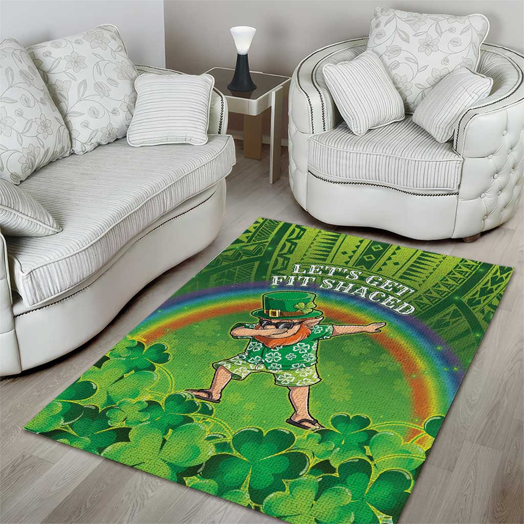 Hawaii Saint Patrick's Day Area Rug Let's Get Fit Shaced LT05 - Polynesian Pride