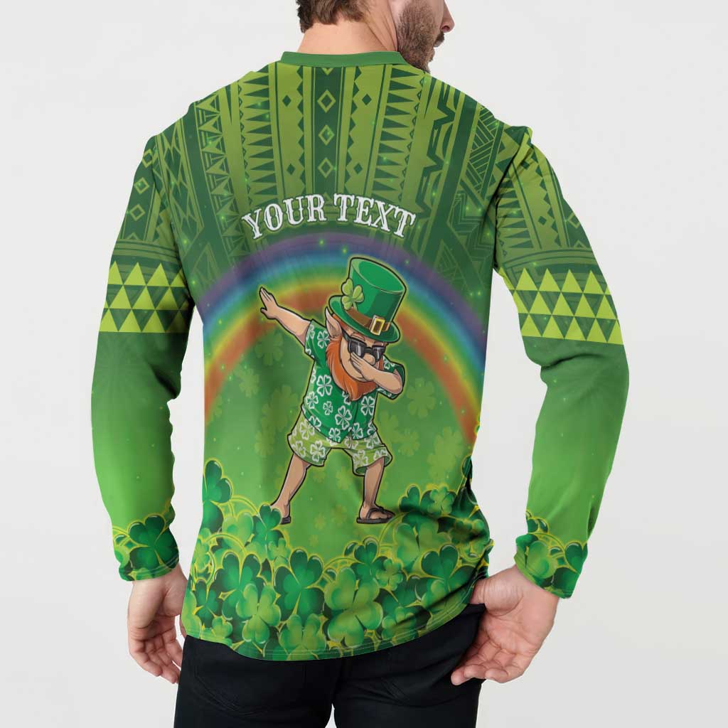Personalised Hawaii Saint Patrick's Day Button Sweatshirt Let's Get Fit Shaced LT05 - Polynesian Pride