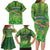 Personalised Hawaii Saint Patrick's Day Family Matching Long Sleeve Bodycon Dress and Hawaiian Shirt Let's Get Fit Shaced