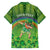 Personalised Hawaii Saint Patrick's Day Family Matching Off Shoulder Maxi Dress and Hawaiian Shirt Let's Get Fit Shaced