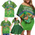 Personalised Hawaii Saint Patrick's Day Family Matching Off Shoulder Short Dress and Hawaiian Shirt Let's Get Fit Shaced