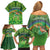 Personalised Hawaii Saint Patrick's Day Family Matching Off Shoulder Short Dress and Hawaiian Shirt Let's Get Fit Shaced