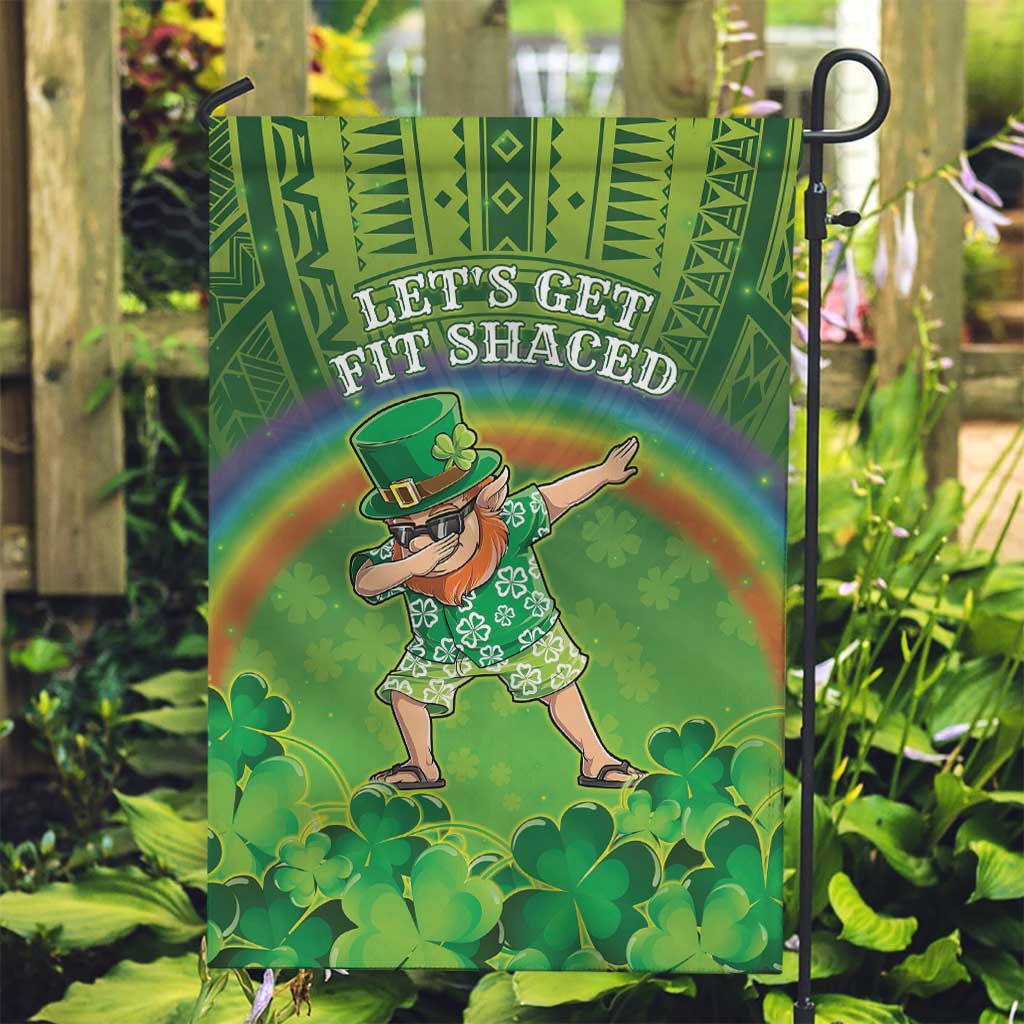 Hawaii Saint Patrick's Day Garden Flag Let's Get Fit Shaced LT05 Garden Flag Green - Polynesian Pride