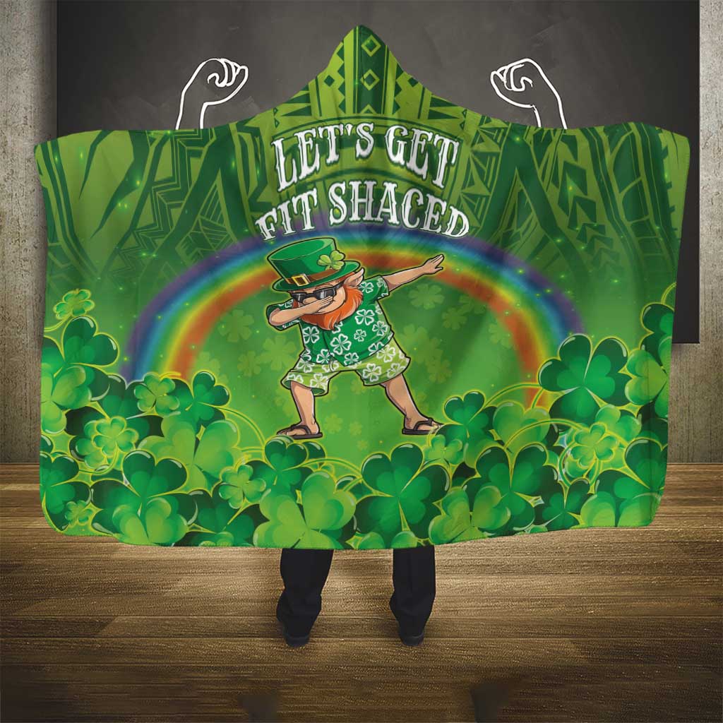 Hawaii Saint Patrick's Day Hooded Blanket Let's Get Fit Shaced LT05 - Polynesian Pride
