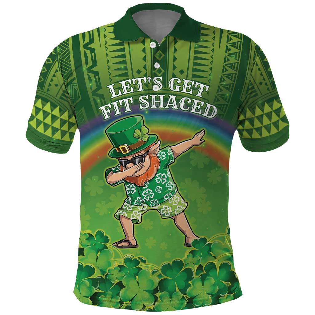 Personalised Hawaii Saint Patrick's Day Polo Shirt Let's Get Fit Shaced LT05 Green - Polynesian Pride