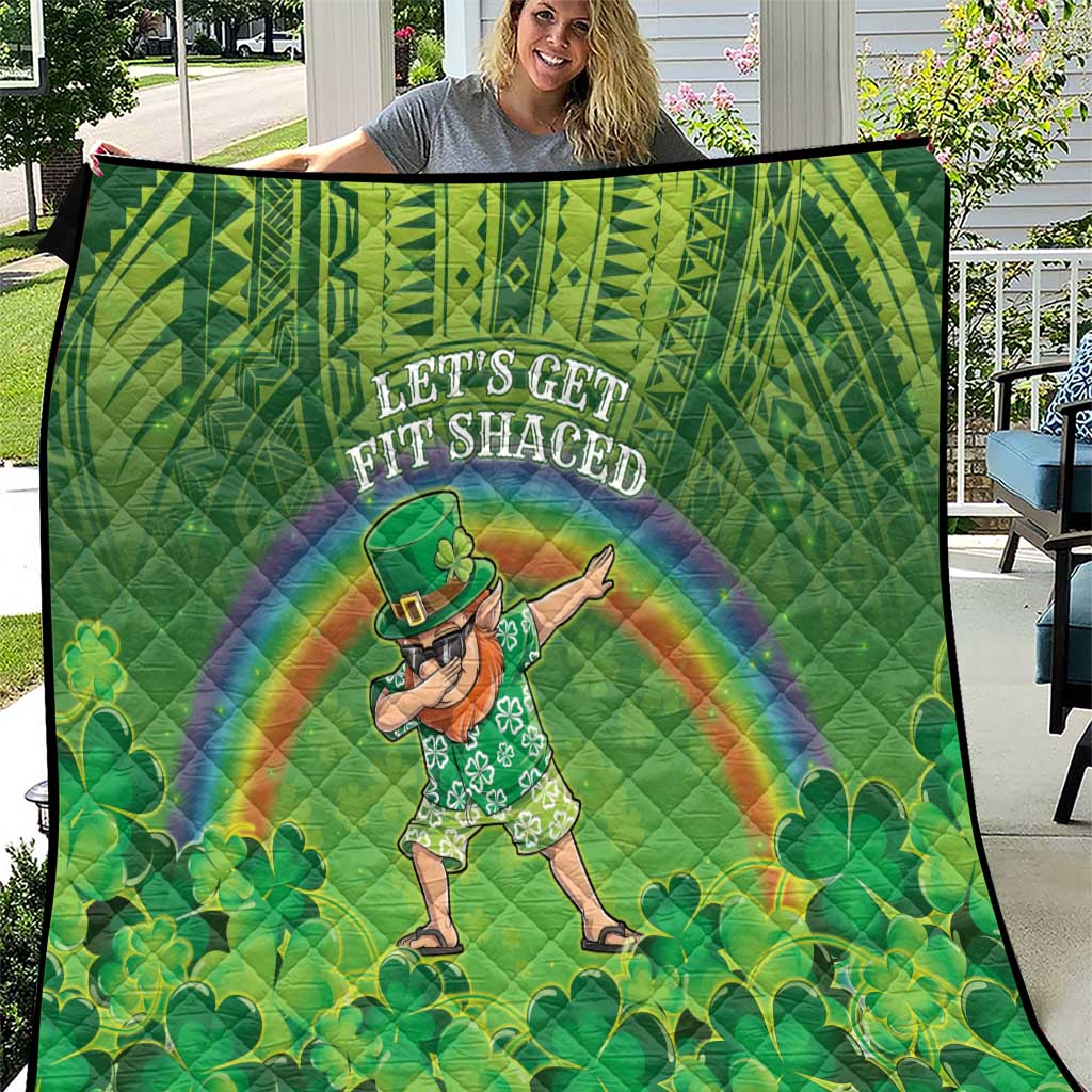 Hawaii Saint Patrick's Day Quilt Let's Get Fit Shaced LT05 Green - Polynesian Pride