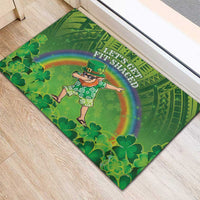 Hawaii Saint Patrick's Day Rubber Doormat Let's Get Fit Shaced LT05 - Polynesian Pride