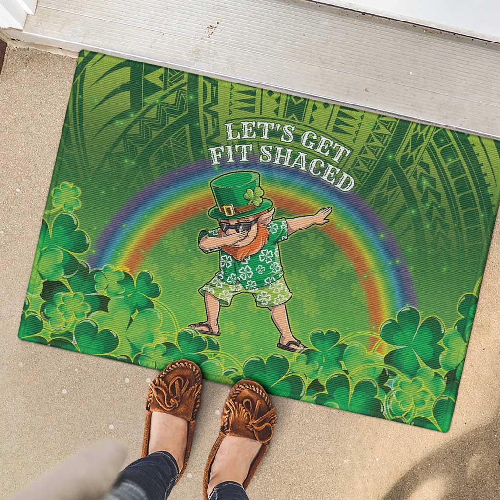 Hawaii Saint Patrick's Day Rubber Doormat Let's Get Fit Shaced LT05 - Polynesian Pride