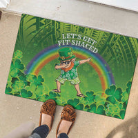 Hawaii Saint Patrick's Day Rubber Doormat Let's Get Fit Shaced LT05 - Polynesian Pride