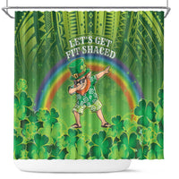 Hawaii Saint Patrick's Day Shower Curtain Let's Get Fit Shaced LT05 Green - Polynesian Pride