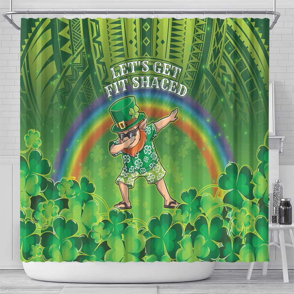Hawaii Saint Patrick's Day Shower Curtain Let's Get Fit Shaced LT05 - Polynesian Pride