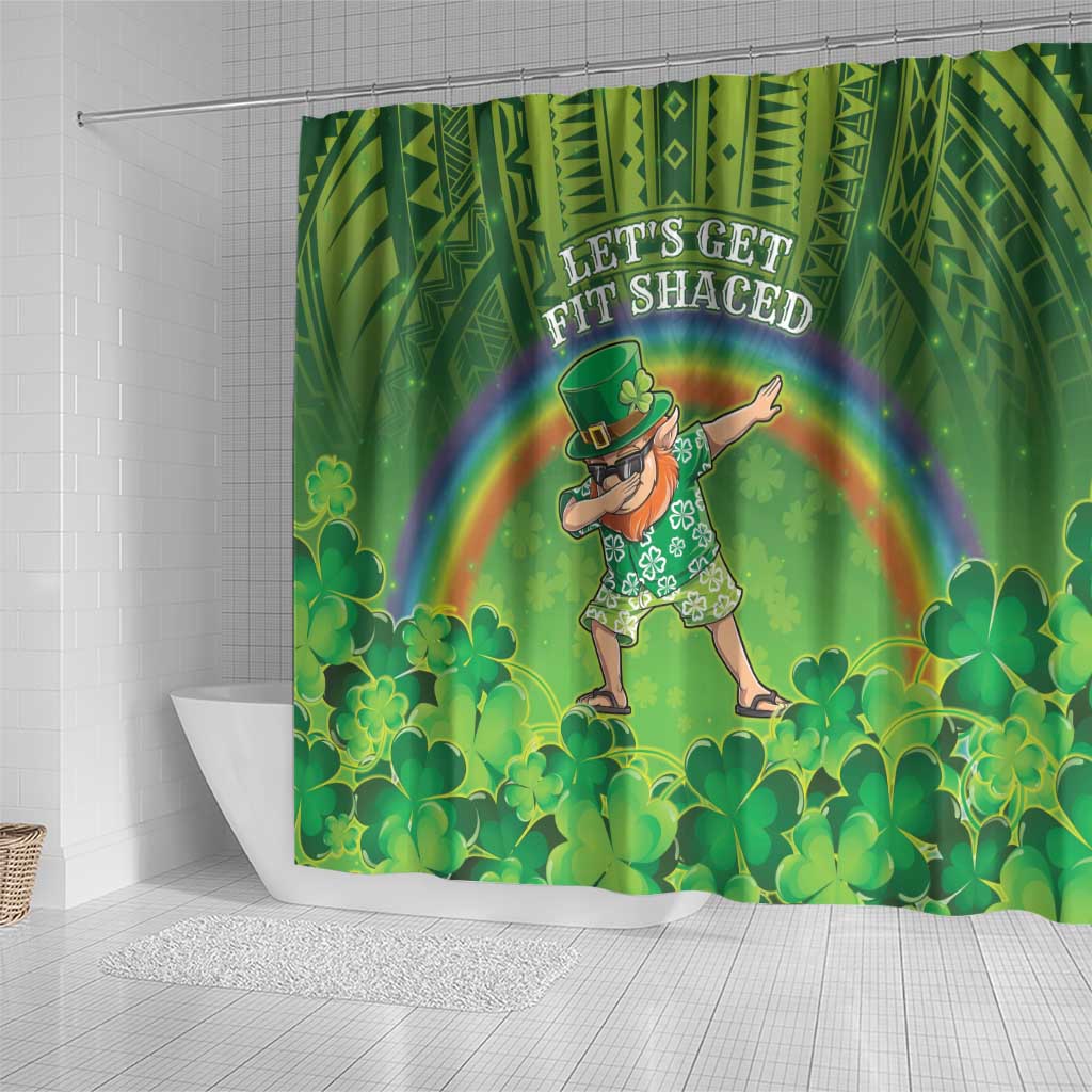 Hawaii Saint Patrick's Day Shower Curtain Let's Get Fit Shaced LT05 - Polynesian Pride