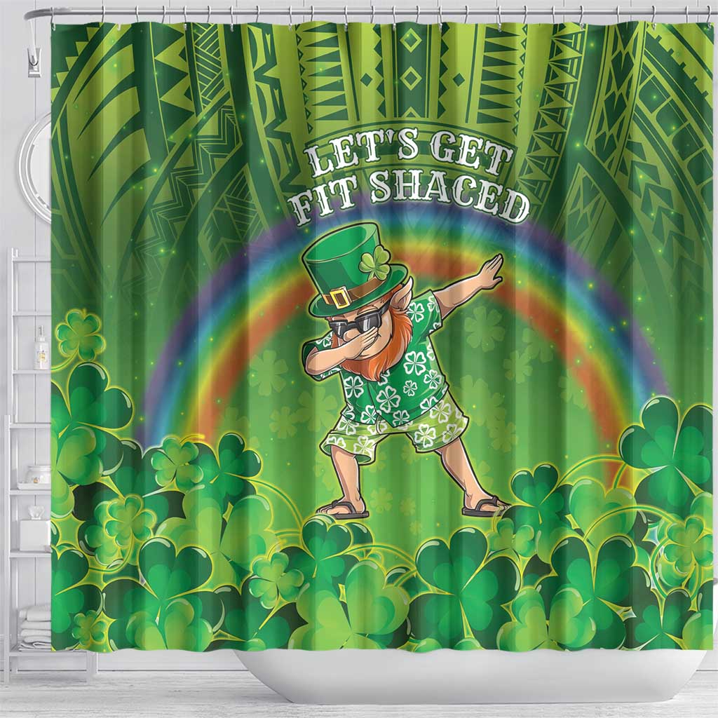 Hawaii Saint Patrick's Day Shower Curtain Let's Get Fit Shaced LT05 - Polynesian Pride