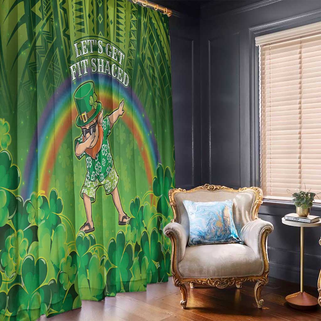 Hawaii Saint Patrick's Day Window Curtain Let's Get Fit Shaced LT05 - Polynesian Pride