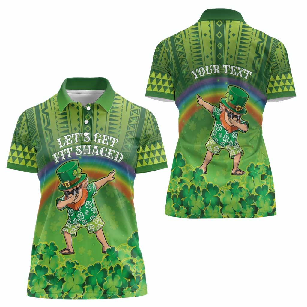 Personalised Hawaii Saint Patrick's Day Women Polo Shirt Let's Get Fit Shaced LT05 - Polynesian Pride