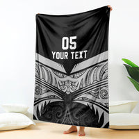 Custom New Zealand Cricket Blanket Go Champions World Cup 2024 With Maori Pattern LT05 - Polynesian Pride