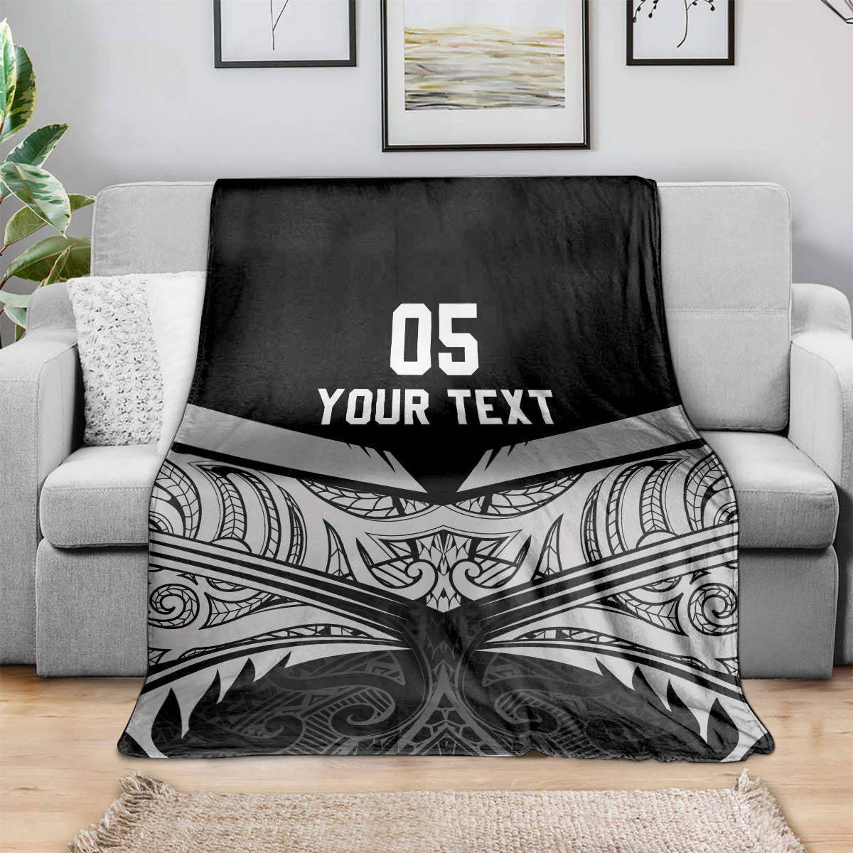 Custom New Zealand Cricket Blanket Go Champions World Cup 2024 With Maori Pattern LT05 - Polynesian Pride