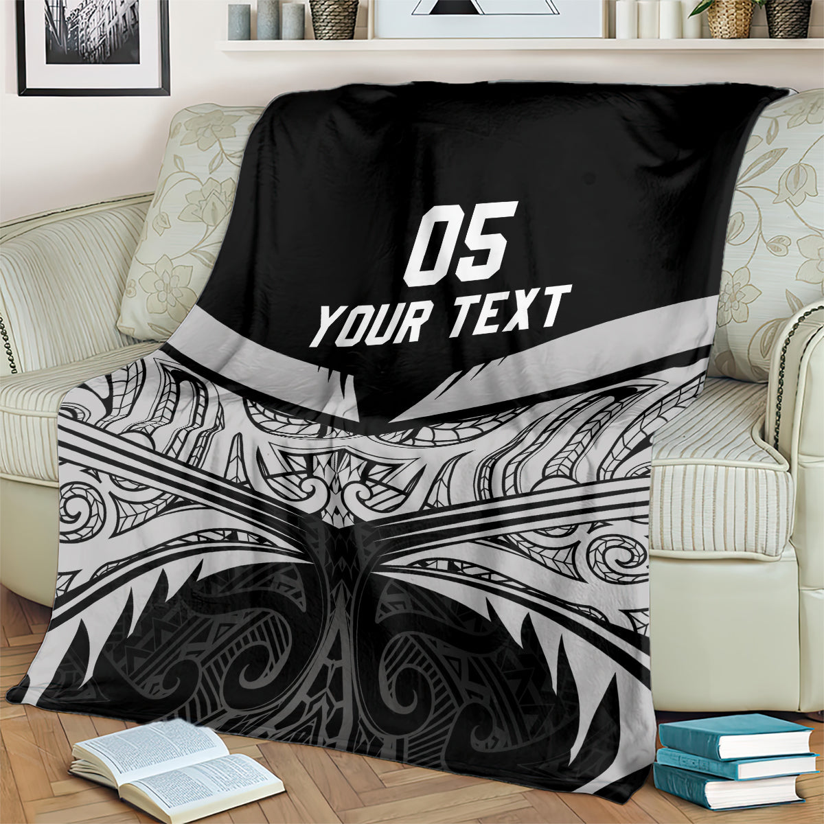 Custom New Zealand Cricket Blanket Go Champions World Cup 2024 With Maori Pattern LT05 - Polynesian Pride