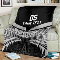 Custom New Zealand Cricket Blanket Go Champions World Cup 2024 With Maori Pattern LT05 - Polynesian Pride