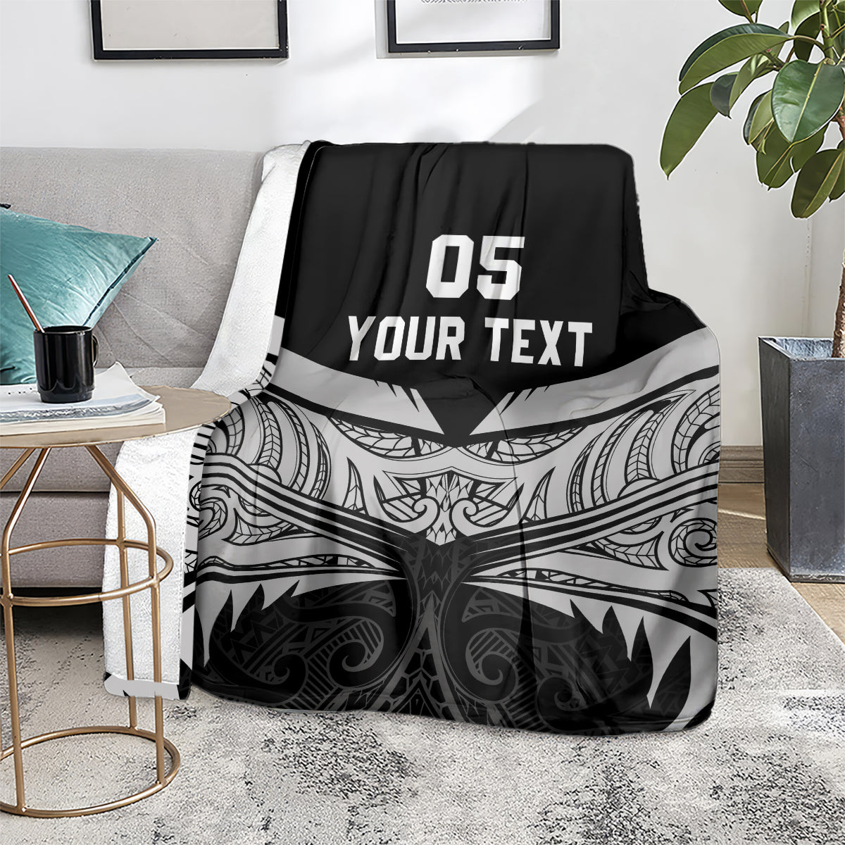 Custom New Zealand Cricket Blanket Go Champions World Cup 2024 With Maori Pattern LT05 - Polynesian Pride