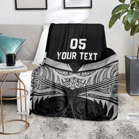 Custom New Zealand Cricket Blanket Go Champions World Cup 2024 With Maori Pattern LT05 - Polynesian Pride