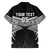 Custom New Zealand Cricket Family Matching Off The Shoulder Long Sleeve Dress and Hawaiian Shirt Go Champions World Cup 2024 With Maori Pattern