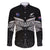 Custom New Zealand Cricket Family Matching Off The Shoulder Long Sleeve Dress and Hawaiian Shirt Go Champions World Cup 2024 With Maori Pattern