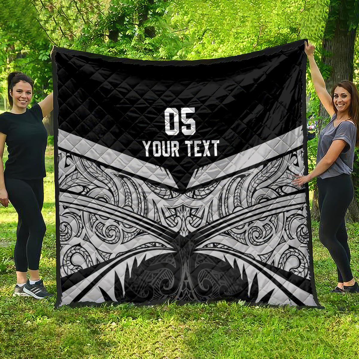 Custom New Zealand Cricket Quilt Go Champions World Cup 2024 With Maori Pattern LT05 - Polynesian Pride