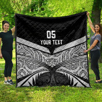 Custom New Zealand Cricket Quilt Go Champions World Cup 2024 With Maori Pattern LT05 - Polynesian Pride