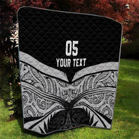 Custom New Zealand Cricket Quilt Go Champions World Cup 2024 With Maori Pattern LT05 - Polynesian Pride