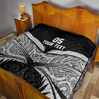 Custom New Zealand Cricket Quilt Go Champions World Cup 2024 With Maori Pattern LT05 - Polynesian Pride