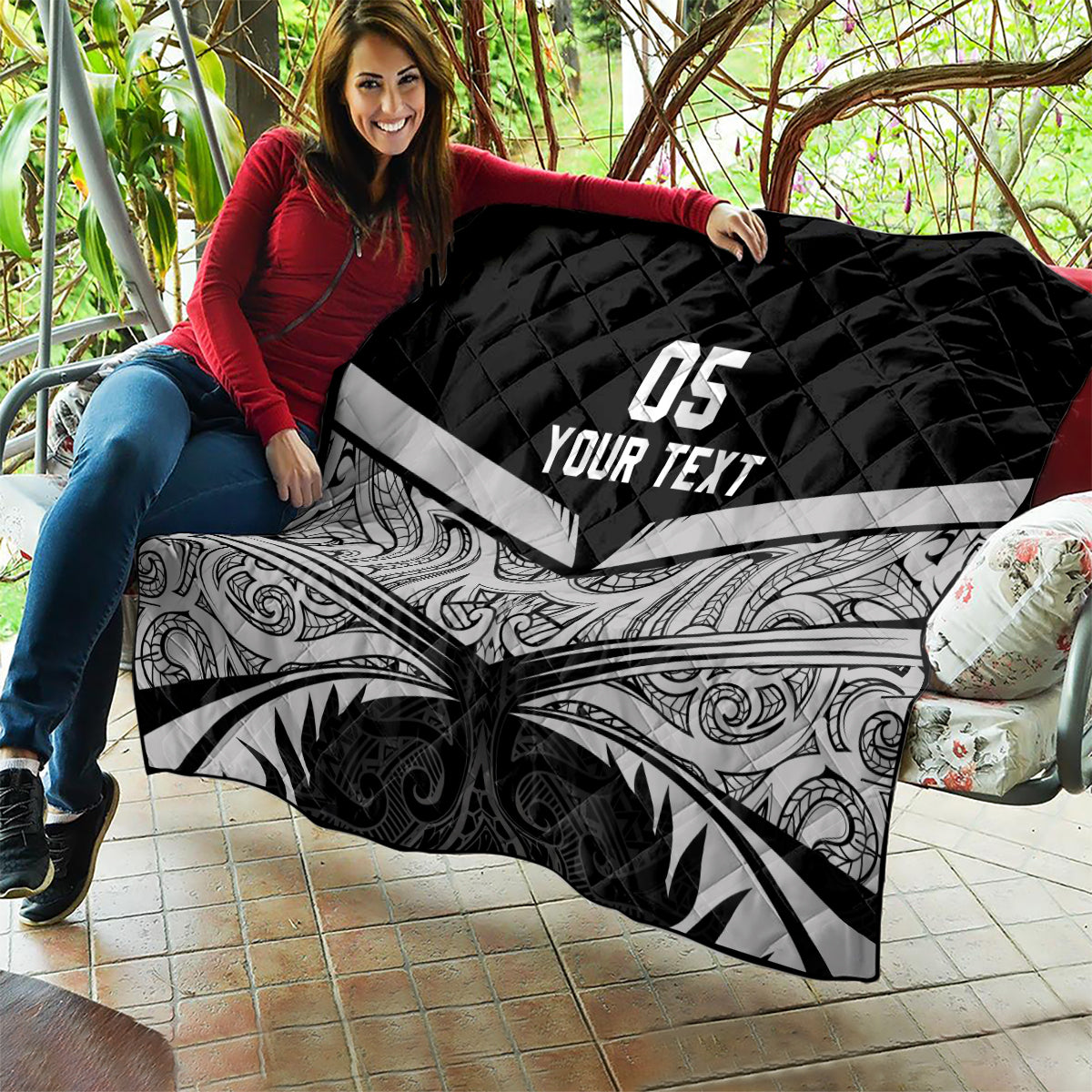 Custom New Zealand Cricket Quilt Go Champions World Cup 2024 With Maori Pattern LT05 - Polynesian Pride