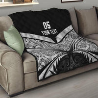 Custom New Zealand Cricket Quilt Go Champions World Cup 2024 With Maori Pattern LT05 - Polynesian Pride