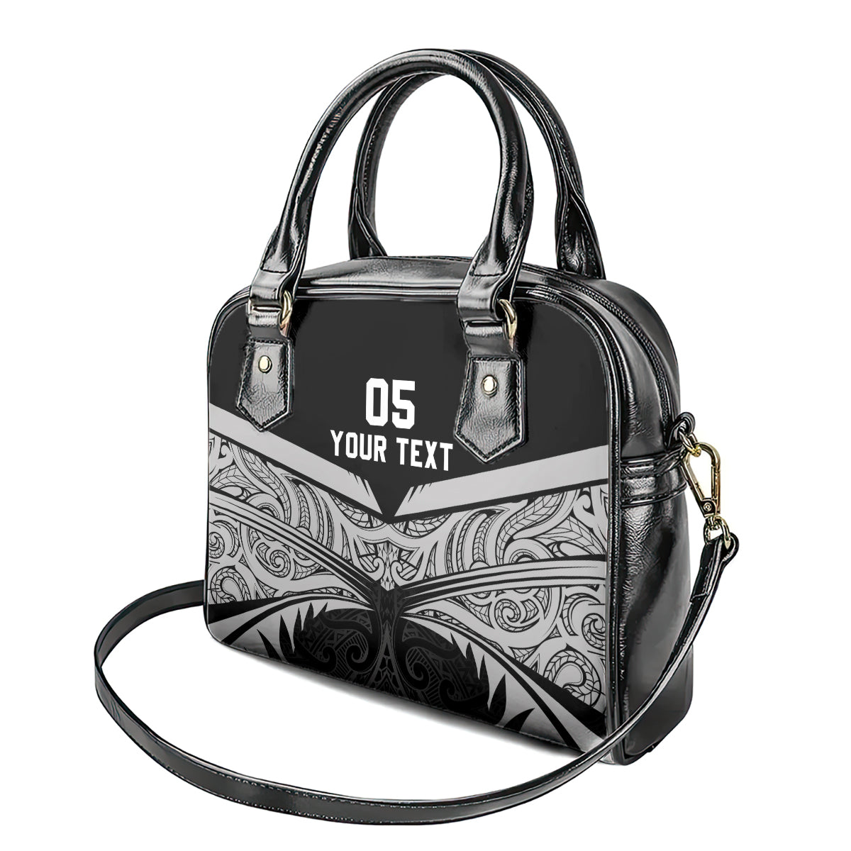 Custom New Zealand Cricket Shoulder Handbag Go Champions World Cup 2024 With Maori Pattern LT05 - Polynesian Pride