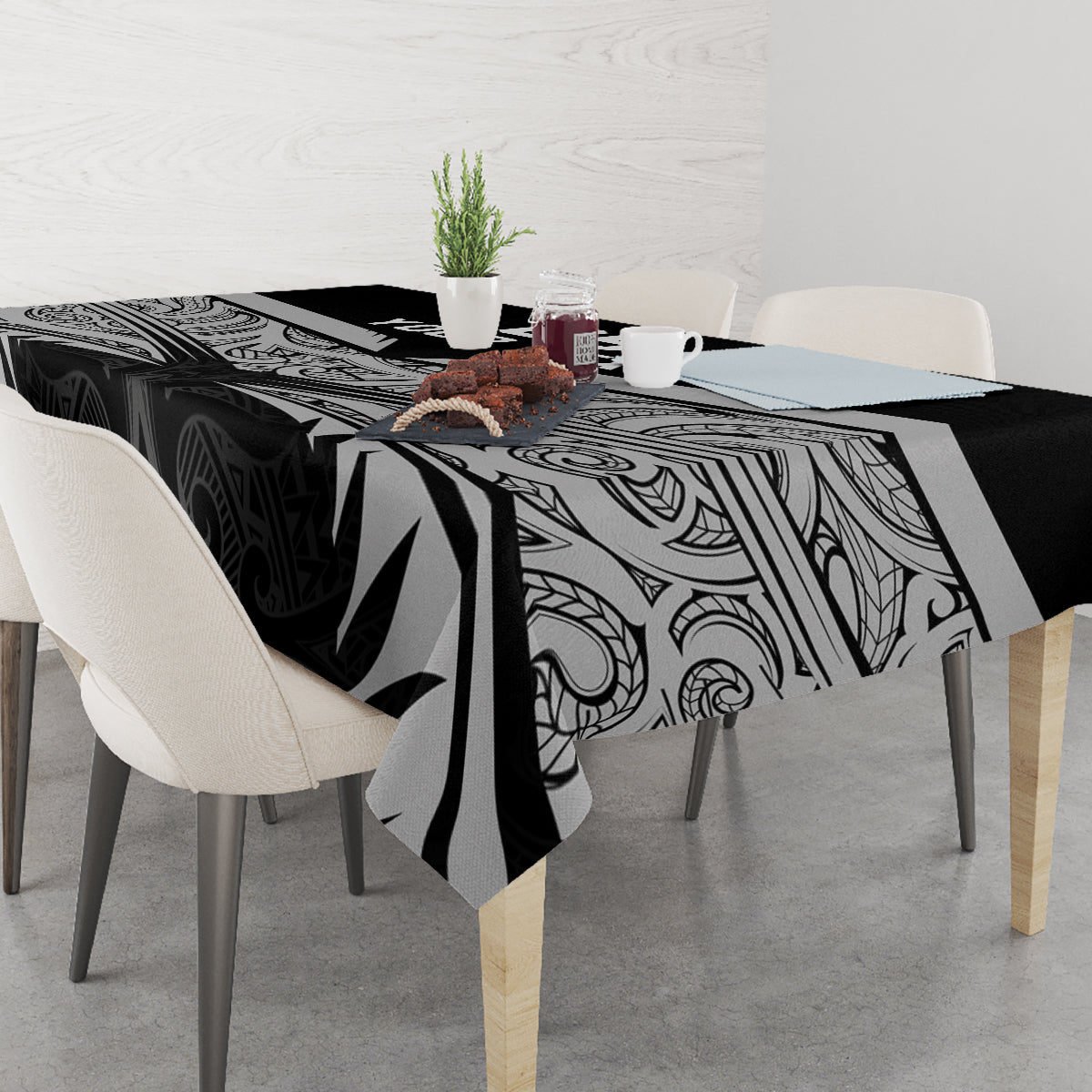 Custom New Zealand Cricket Tablecloth Go Champions World Cup 2024 With Maori Pattern LT05 - Polynesian Pride