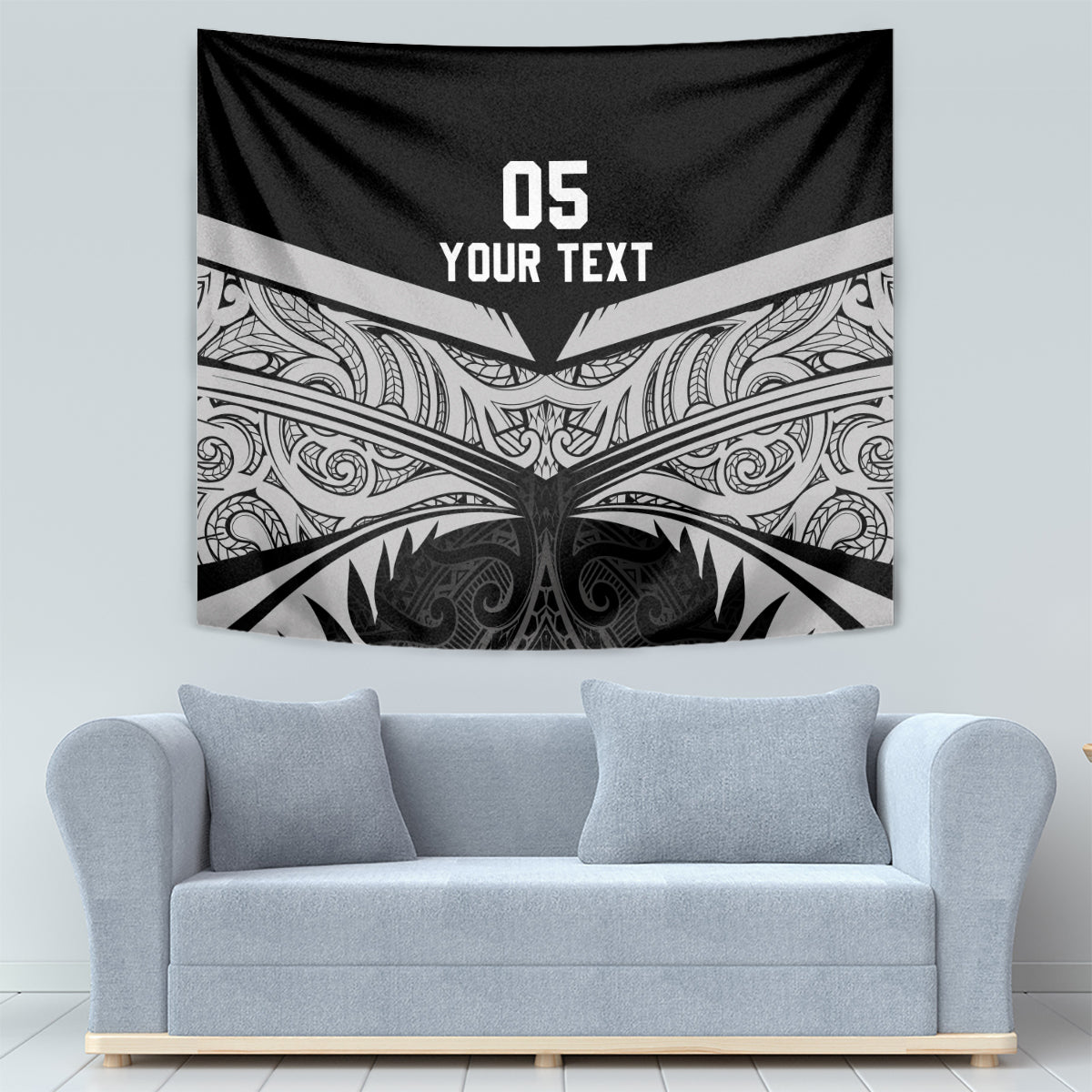 Custom New Zealand Cricket Tapestry Go Champions World Cup 2024 With Maori Pattern LT05 - Polynesian Pride