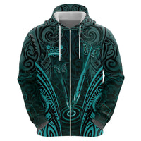 Personalised New Zealand Darts Hoodie Turquoise Dart Board Maori Pattern LT05 - Polynesian Pride