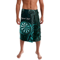 Personalised New Zealand Darts Lavalava Turquoise Dart Board Maori Pattern LT05 Turquoise - Polynesian Pride