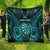 Personalised New Zealand Darts Quilt Turquoise Dart Board Maori Pattern