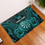 Personalised New Zealand Darts Rubber Doormat Turquoise Dart Board Maori Pattern