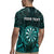 Personalised New Zealand Darts Rugby Jersey Turquoise Dart Board Maori Pattern